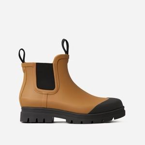Everlane Rain Boots Tan and Black Size 6